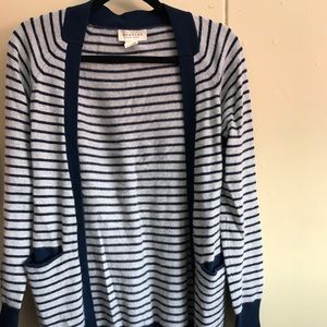 Cashmere striped cardigan